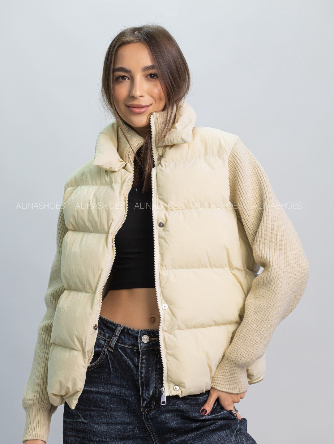 Демисезонная куртка alinashoes бежевый купить,NaN