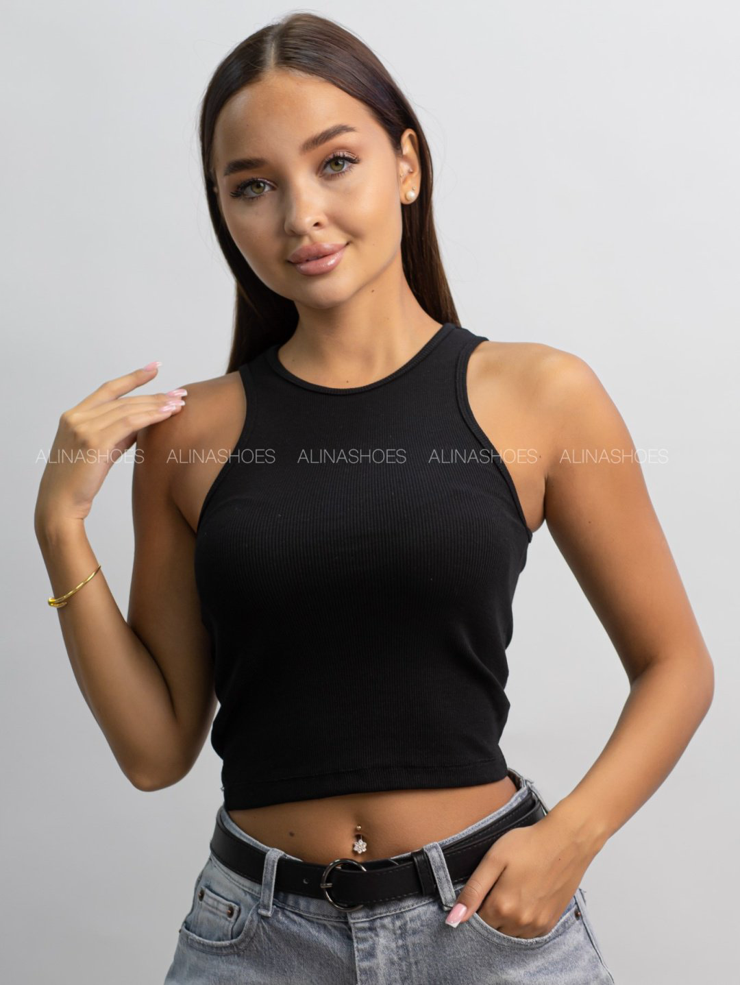 Топ alinashoes черный M купить,NaN