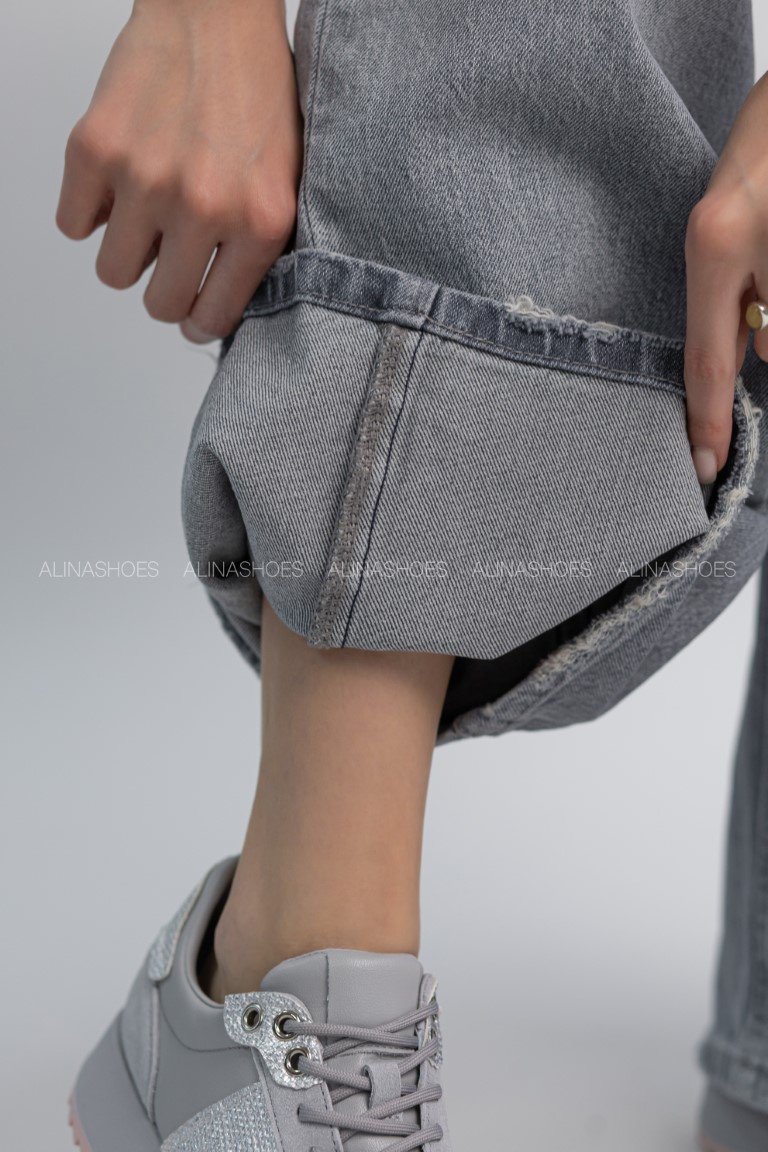 Джинсы прямые alinashoes серый купить,NaN