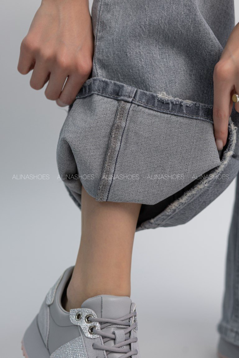 Джинсы прямые alinashoes серый купить,NaN