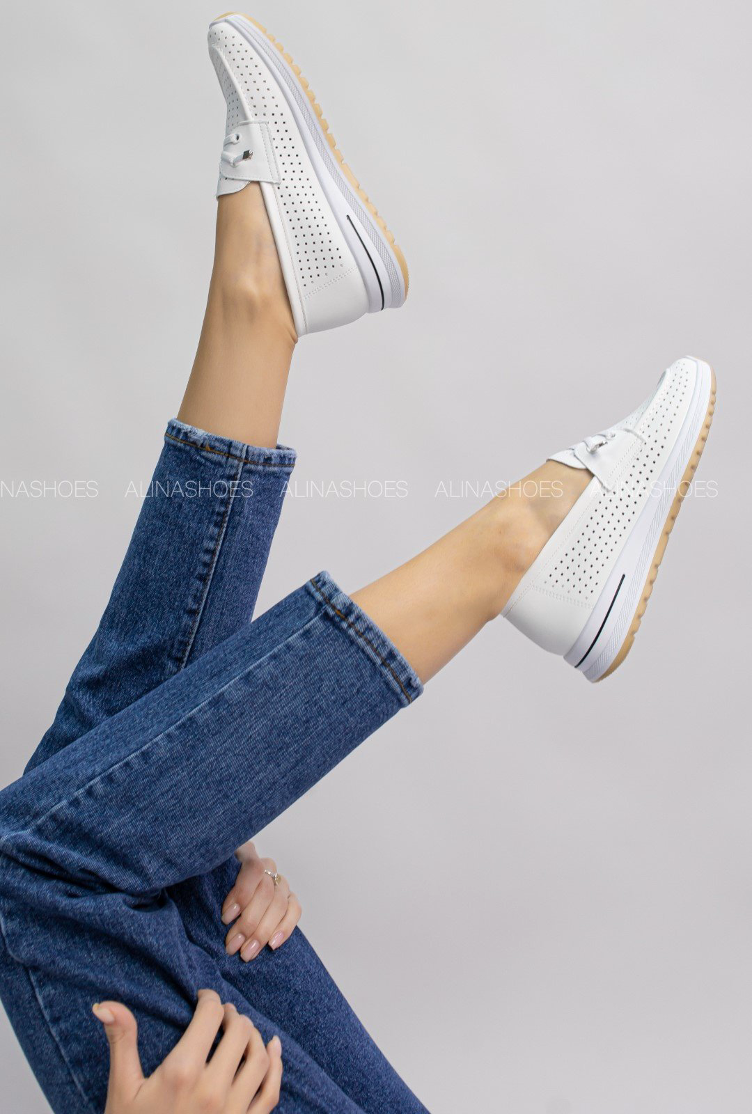 Мокасины alinashoes светло-бежевый купить,NaN