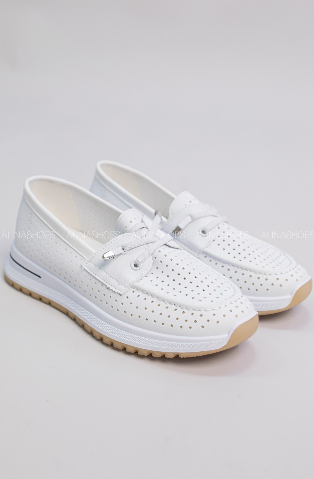 Мокасины alinashoes светло-бежевый купить,NaN