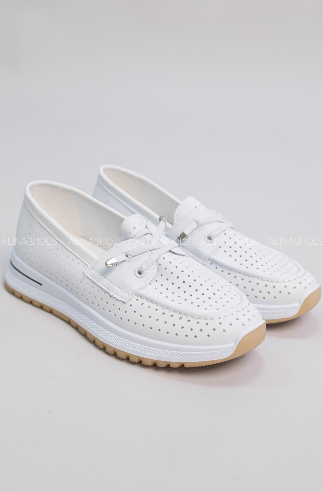 Мокасины alinashoes светло-бежевый купить,NaN