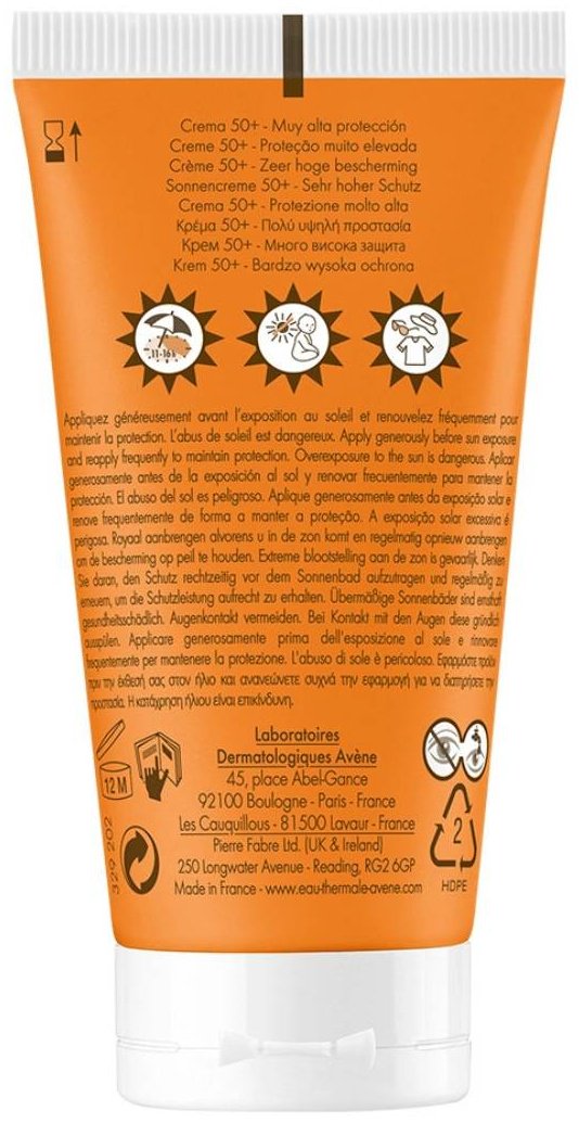 Avene крем Крем SPF 50+ для сухой кожи для лица, для зоны декольте 50 мл купить,NaN