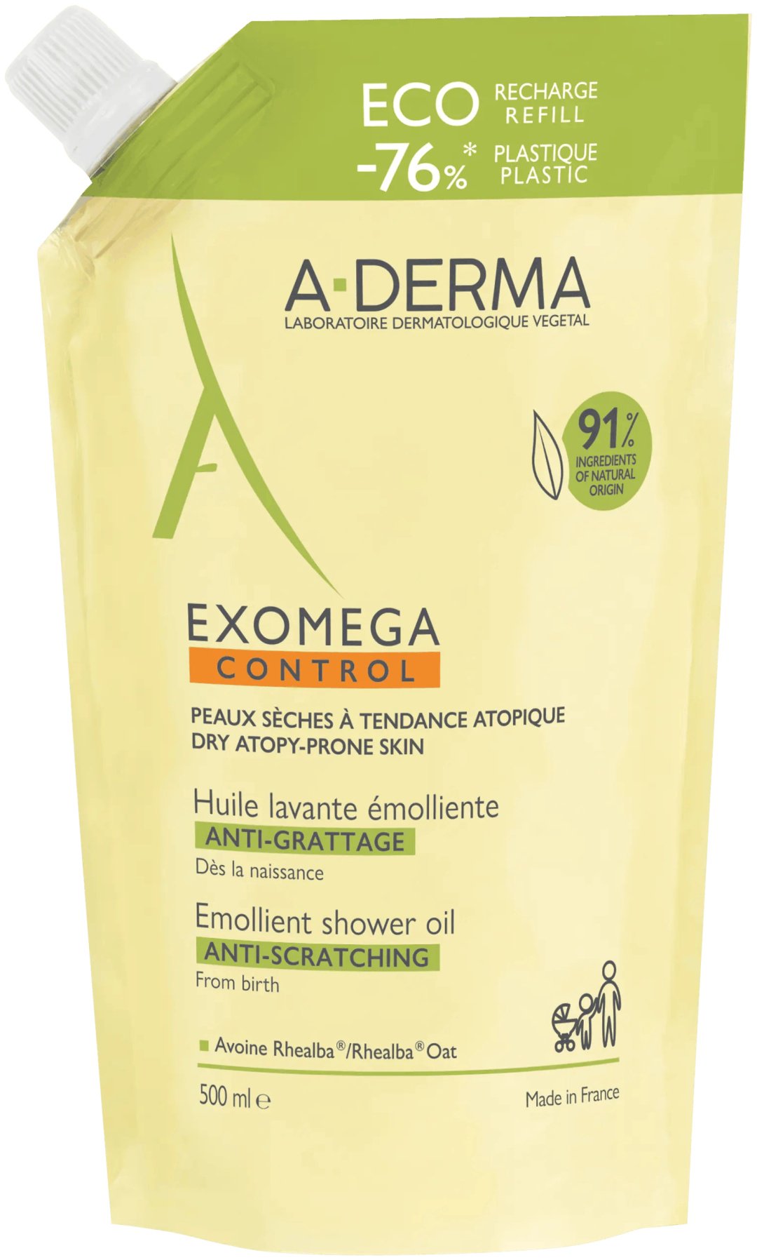 A-DERMA EXOMEGA CONTROL Смягчающее очищающее масло 500 мл купить,NaN