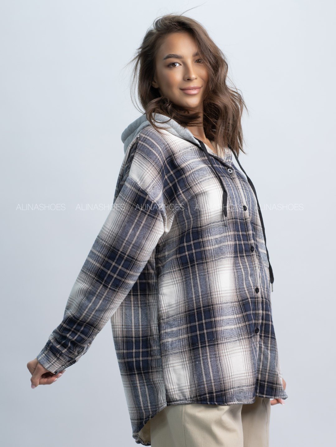 Рубашка alinashoes синий купить,NaN