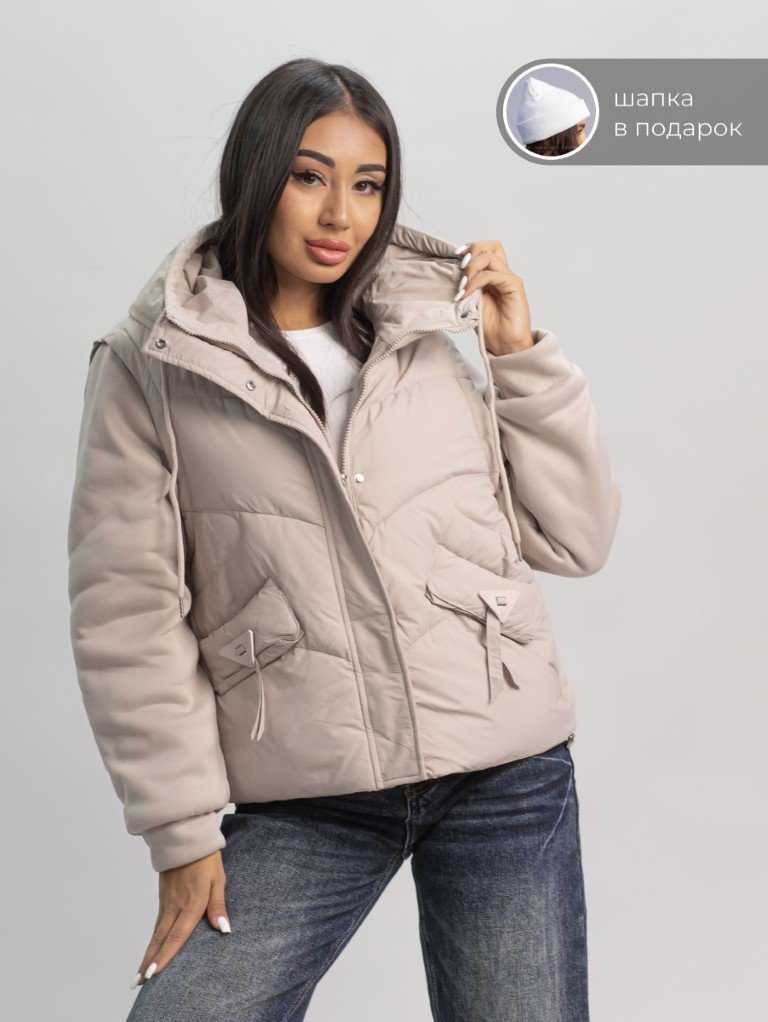 Демисезонная куртка alinashoes светло-бежевый купить,NaN