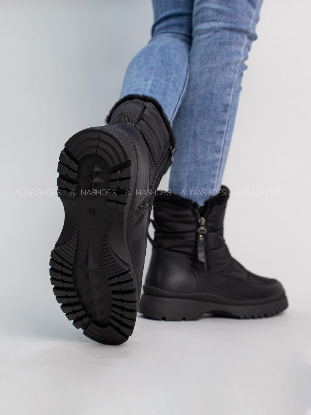Дутики alinashoes черный купить,NaN