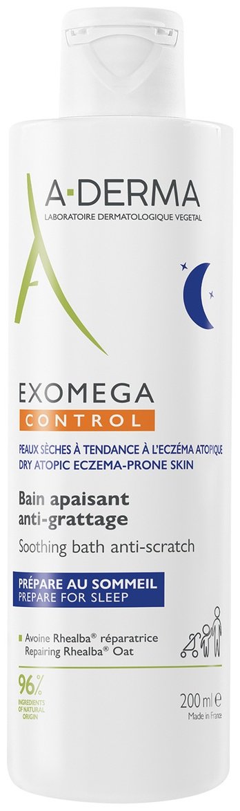 A-DERMA EXOMEGA CONTROL Смягчающее успокаивающее средство для ванны гель-масло 200 мл купить,NaN