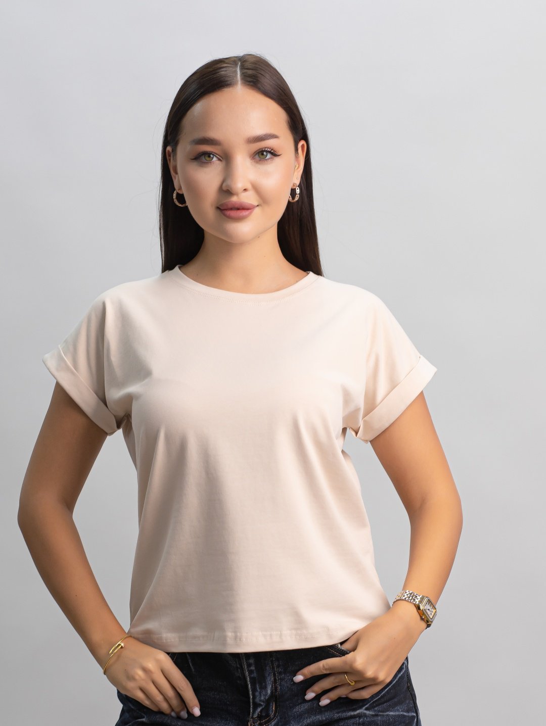 Футболка alinashoes без принта бежевая one size купить,NaN