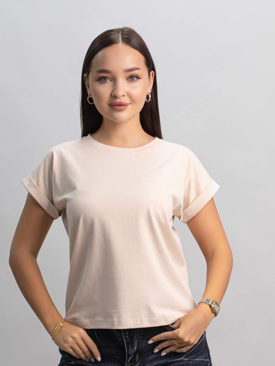 Футболка alinashoes без принта бежевая one size купить,NaN