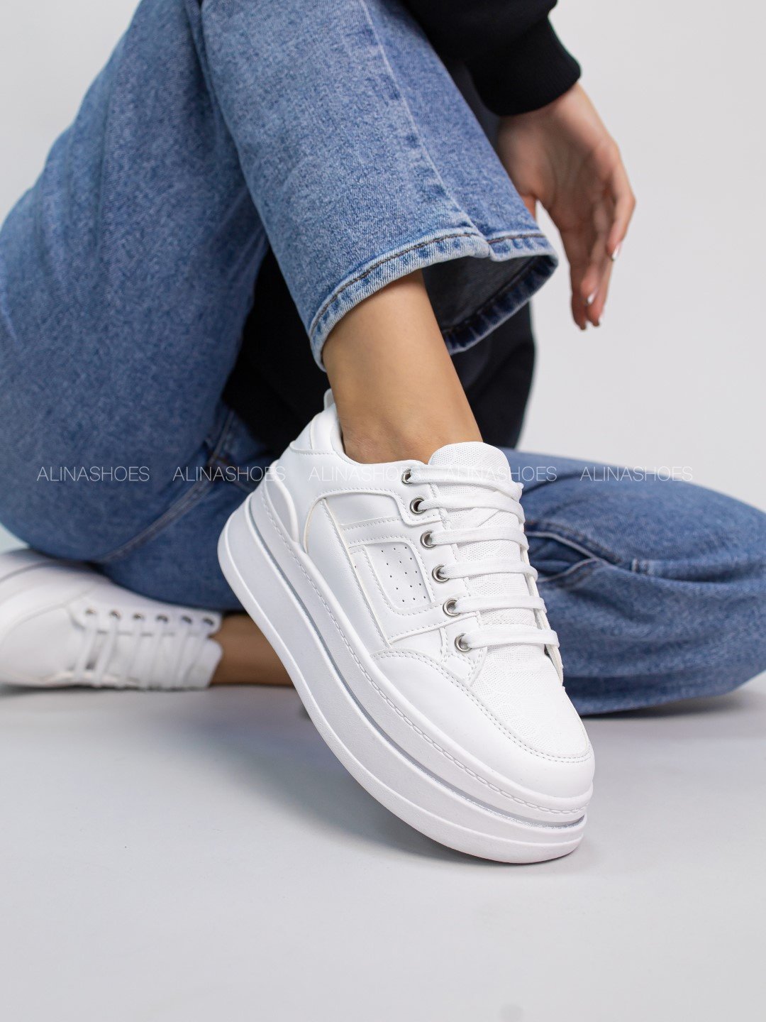 Кроссовки alinashoes 26AS051-6500t-zar белый купить,NaN