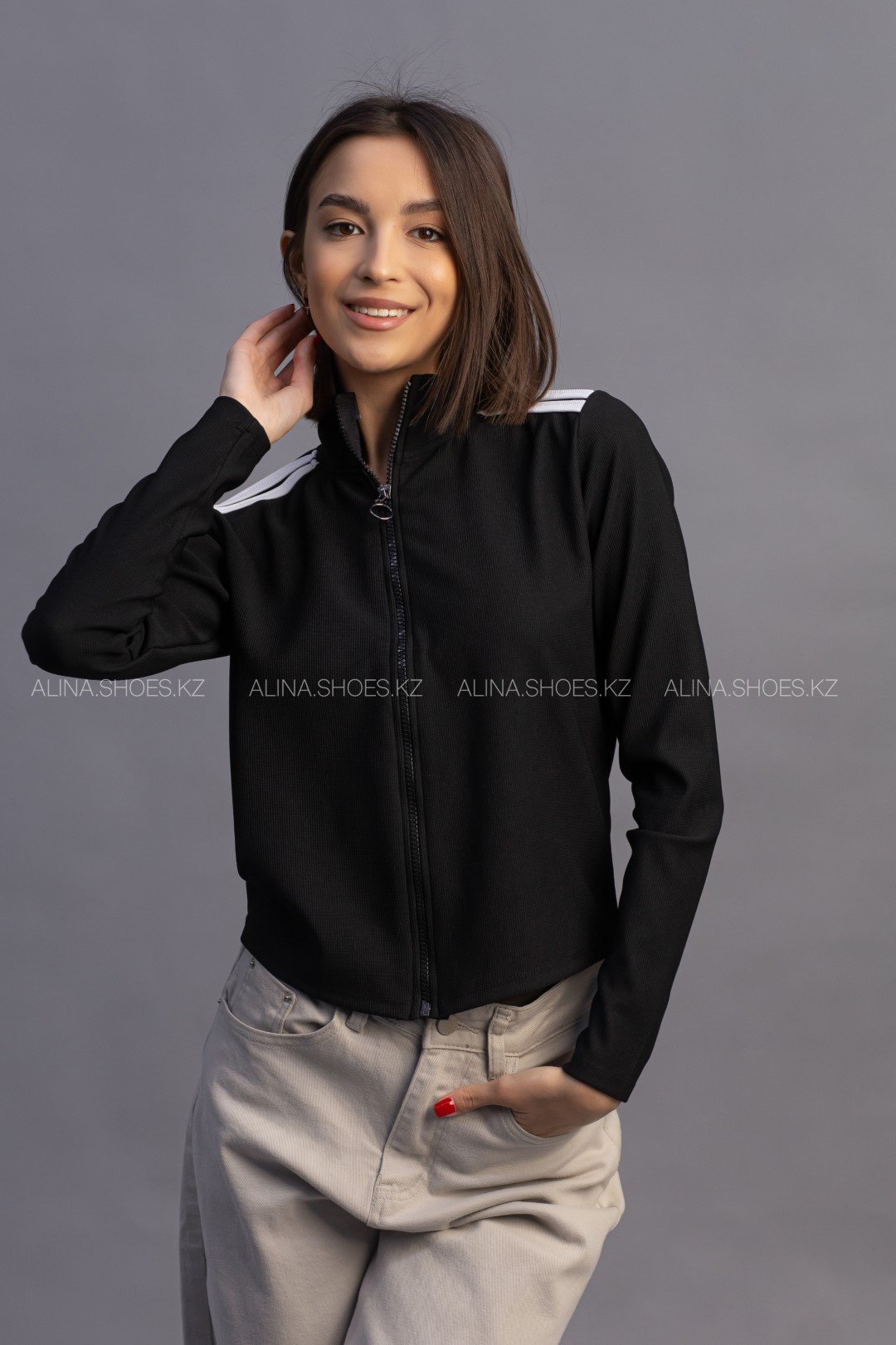 Олимпийка alinashoes черная L купить,NaN