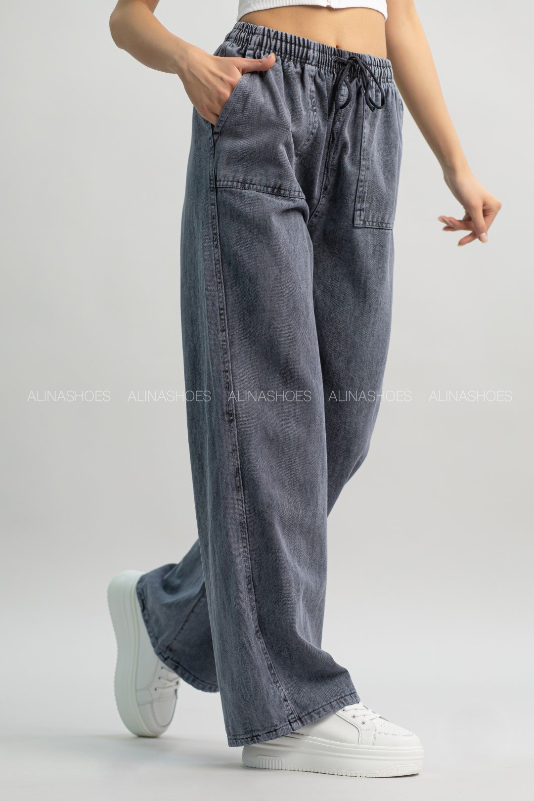 Джинсы прямые alinashoes графит купить,NaN