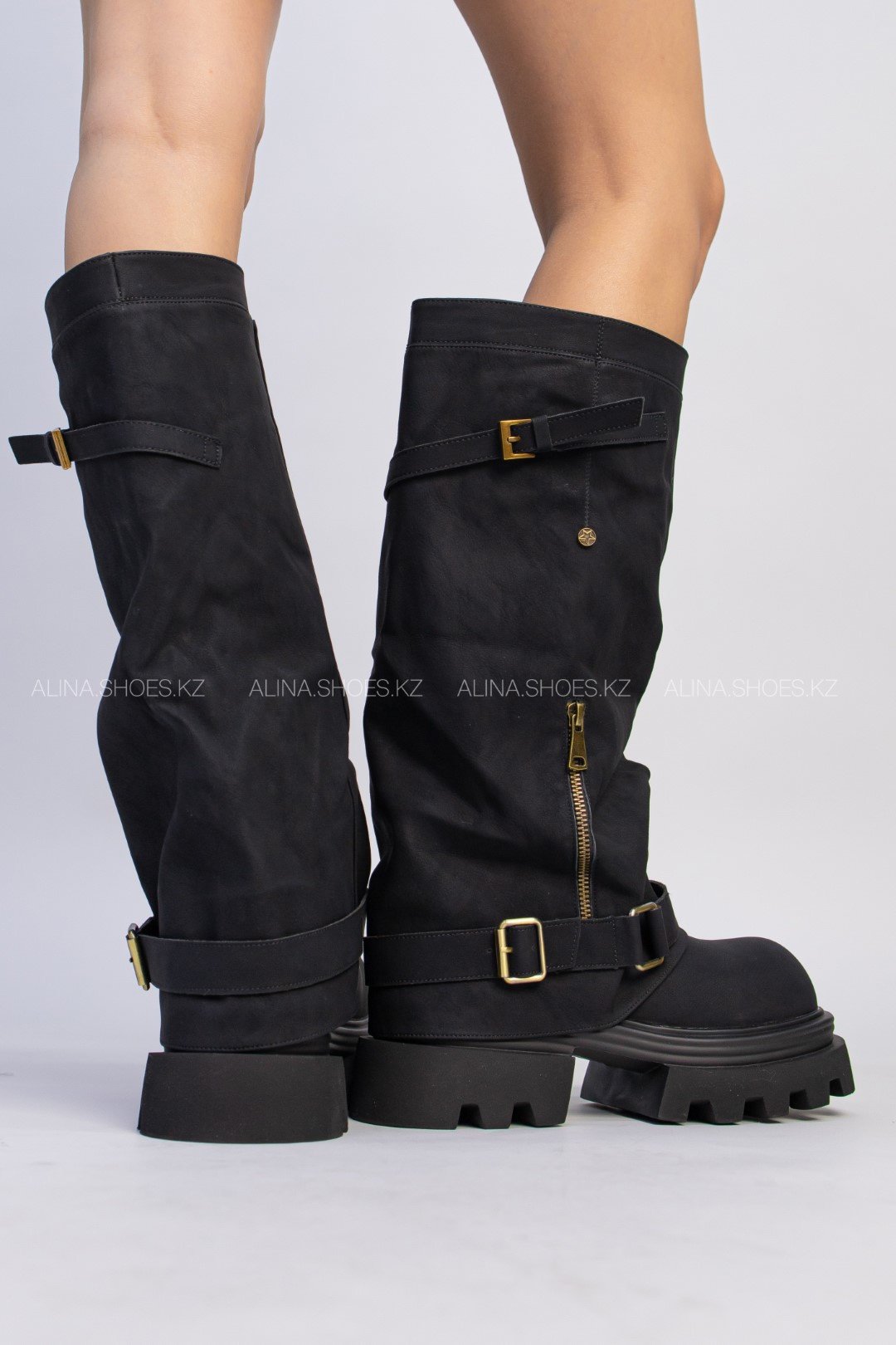 Сапоги alinashoes черный купить,NaN