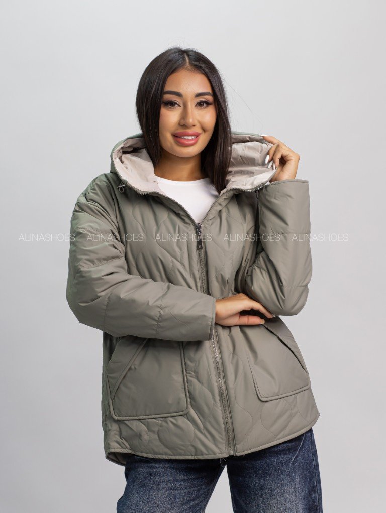 Демисезонная куртка alinashoes хаки купить,NaN