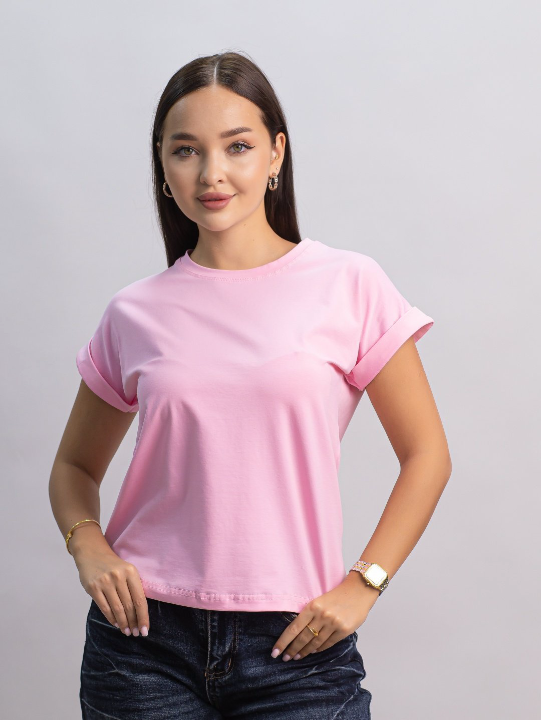 Футболка alinashoes без принта розовая one size купить,NaN