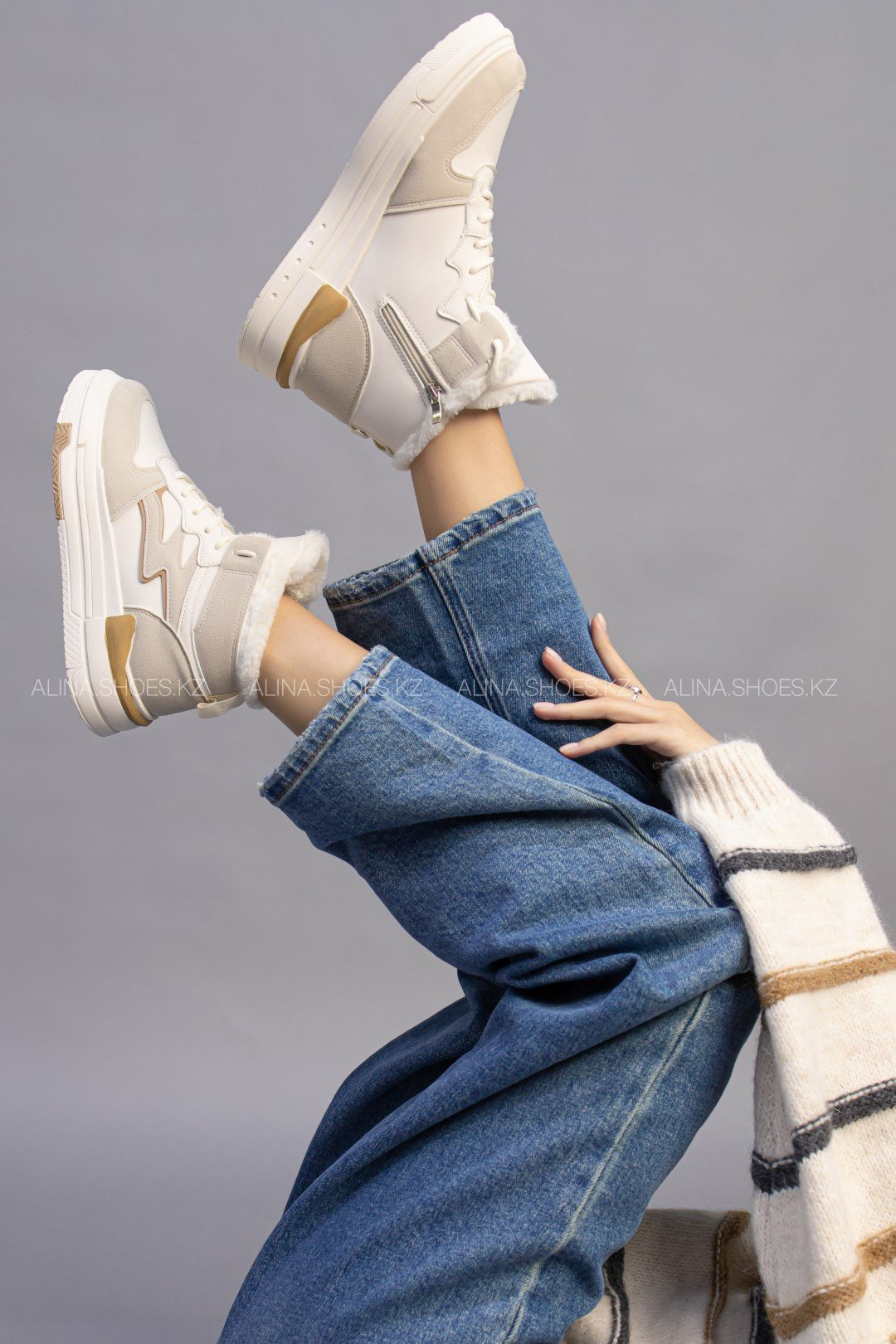 Кроссовки alinashoes бежевый купить,NaN
