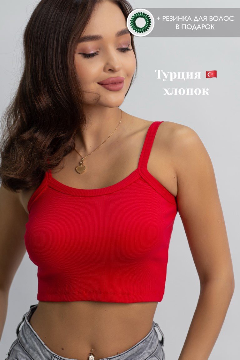 Кроп-топ alinashoes красный M купить,NaN