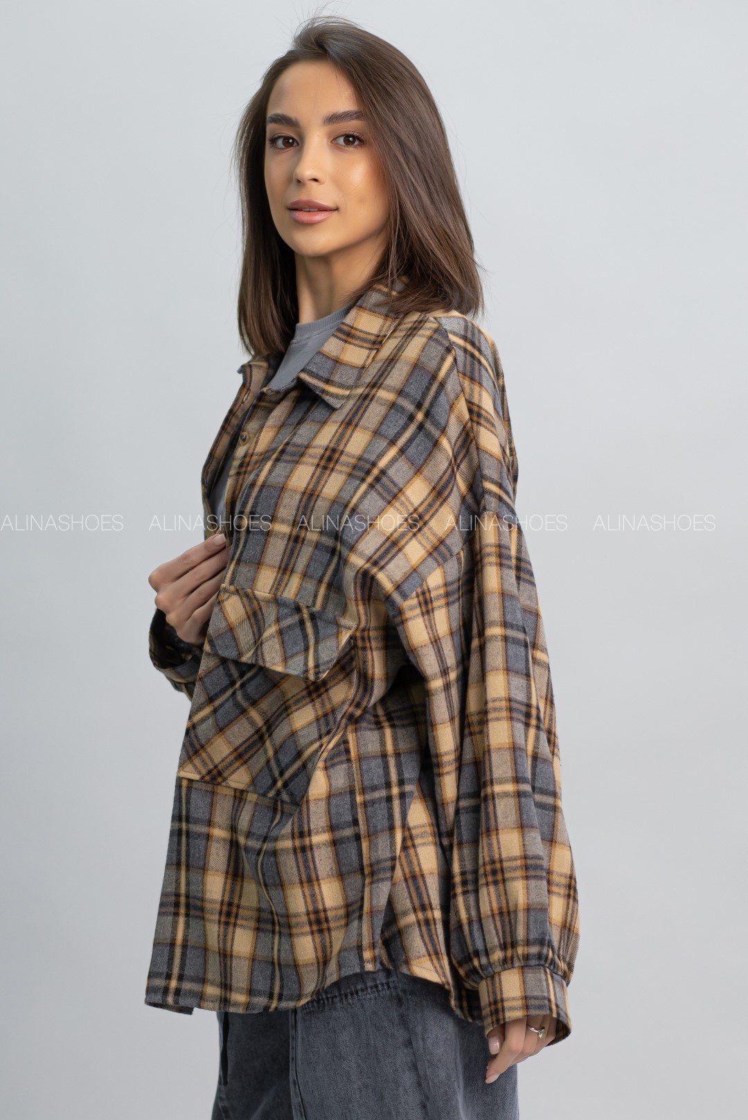 Рубашка alinashoes бежевый купить,NaN