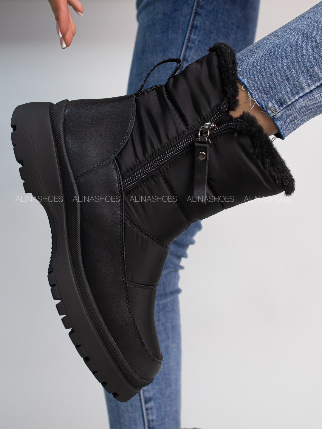 Дутики alinashoes черный купить,NaN