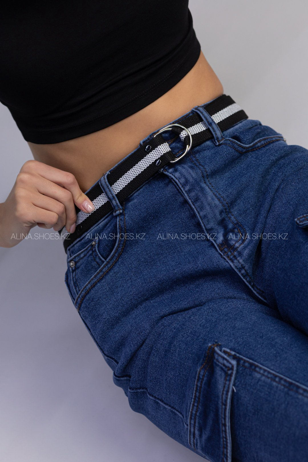 Джинсы прямые alinashoes синий купить,NaN