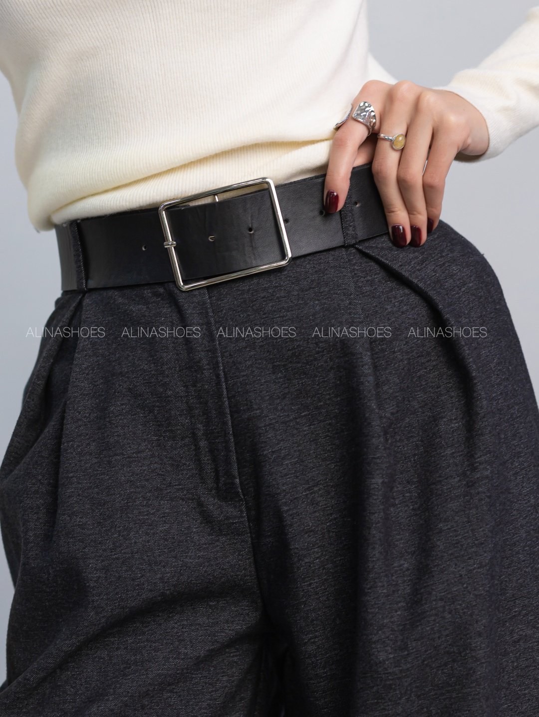 Повседневные брюки alinashoes серый купить,NaN