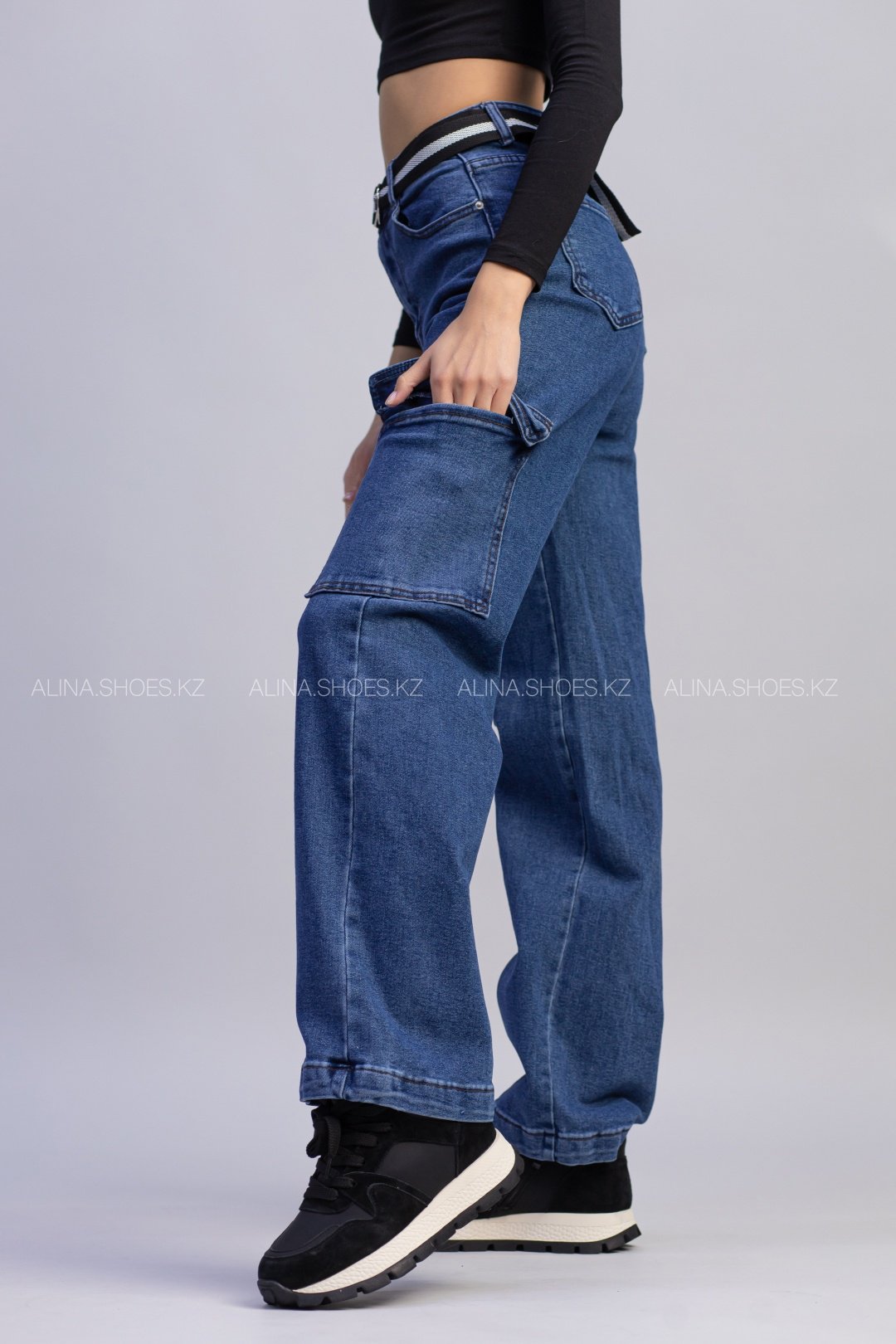 Джинсы прямые alinashoes синий купить,NaN