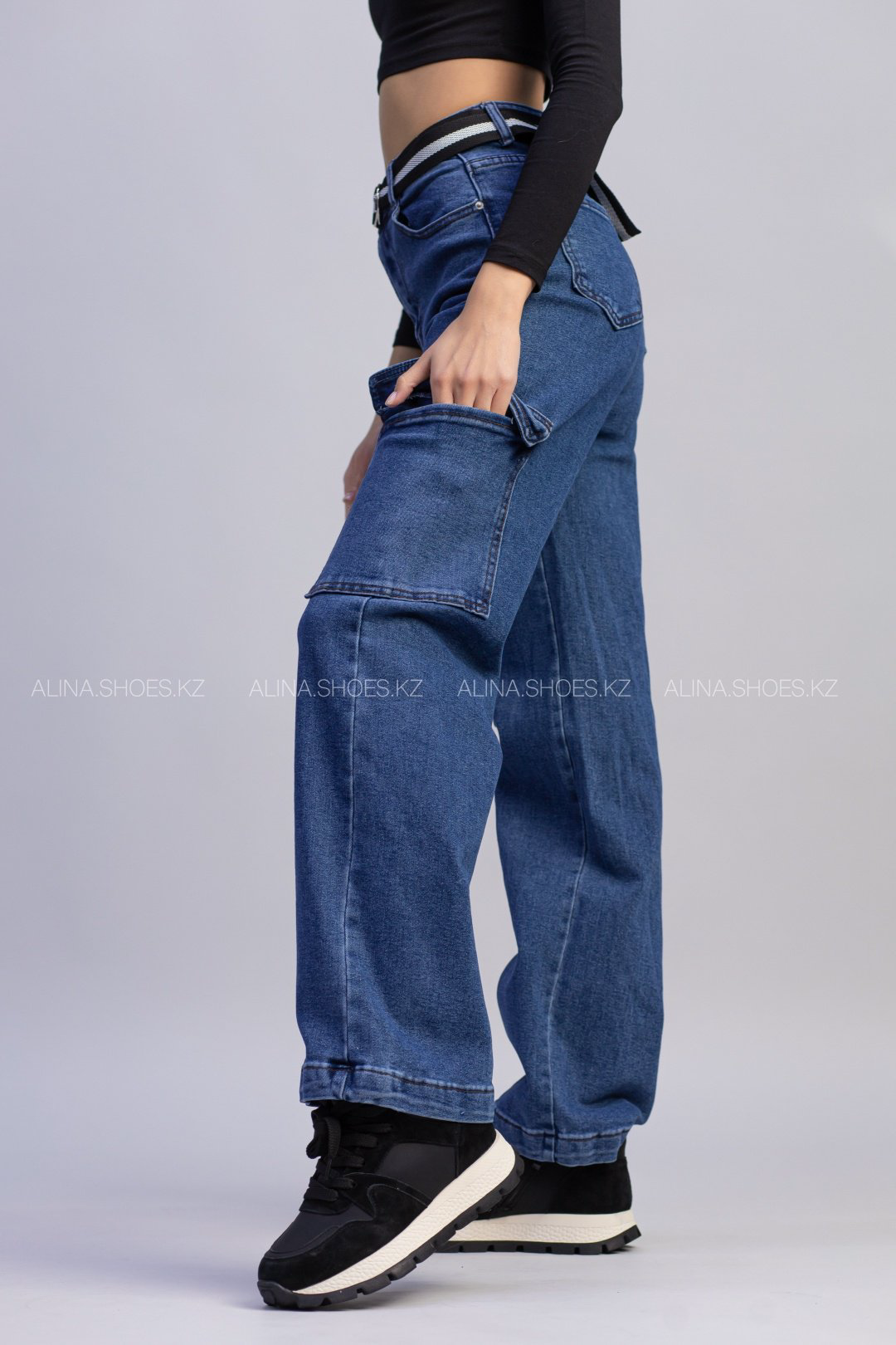 Джинсы прямые alinashoes синий купить,NaN