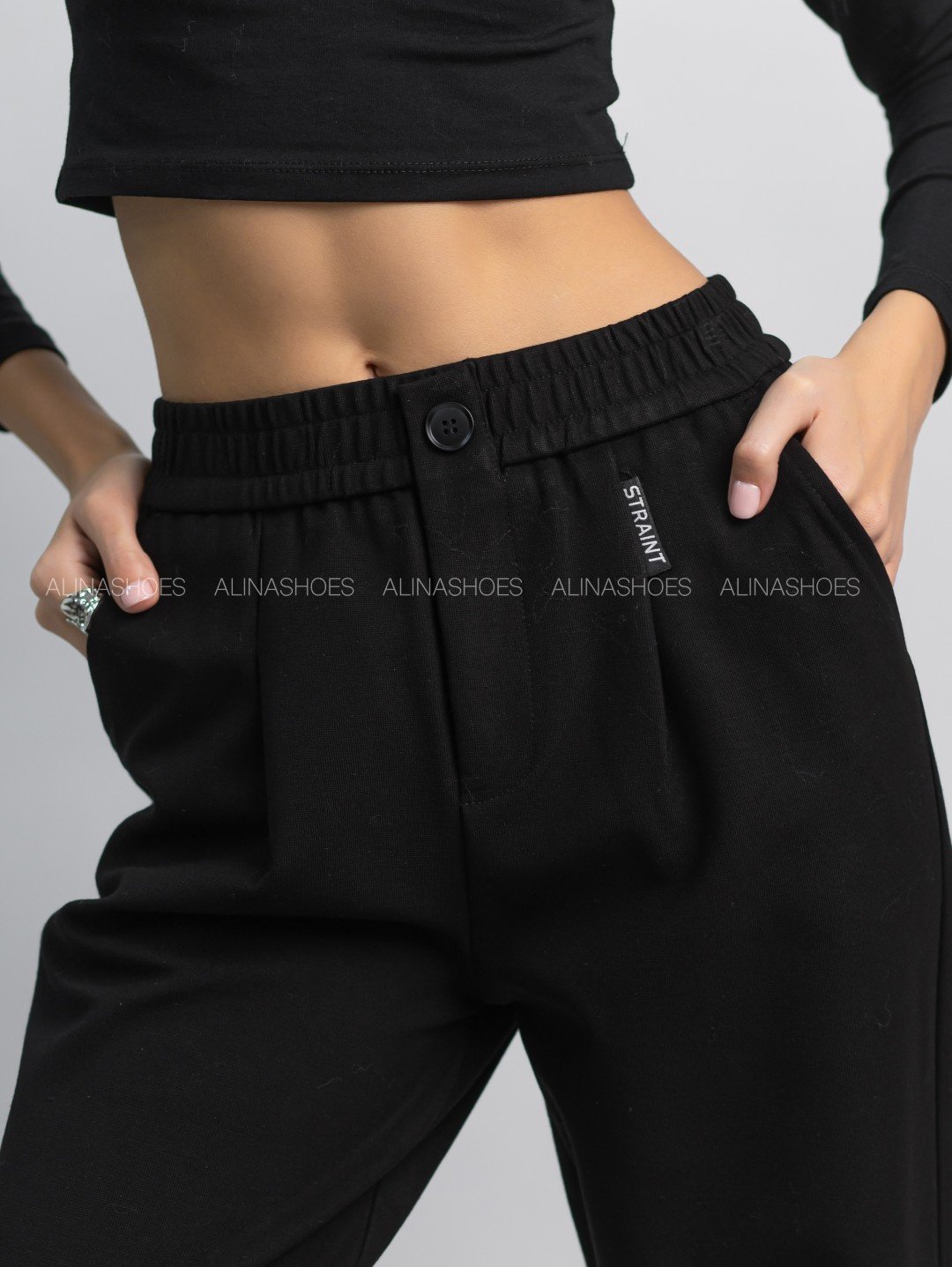 Повседневные брюки alinashoes черный купить,NaN