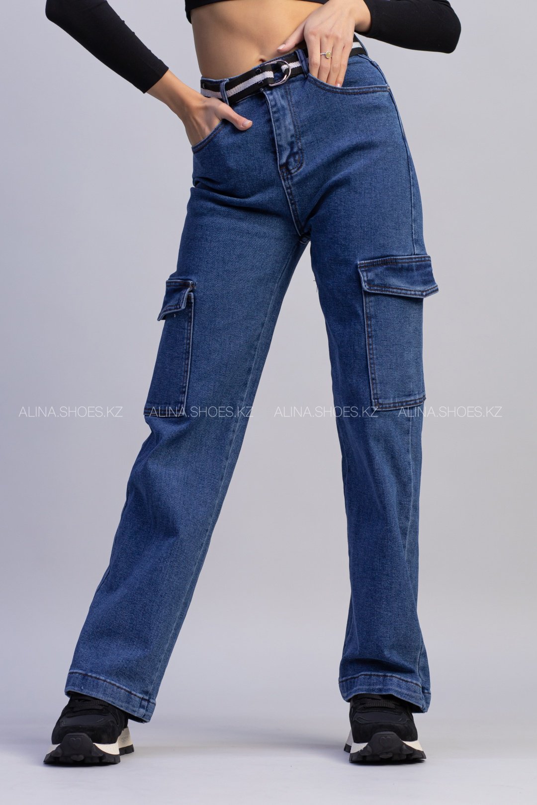 Джинсы прямые alinashoes синий купить,NaN
