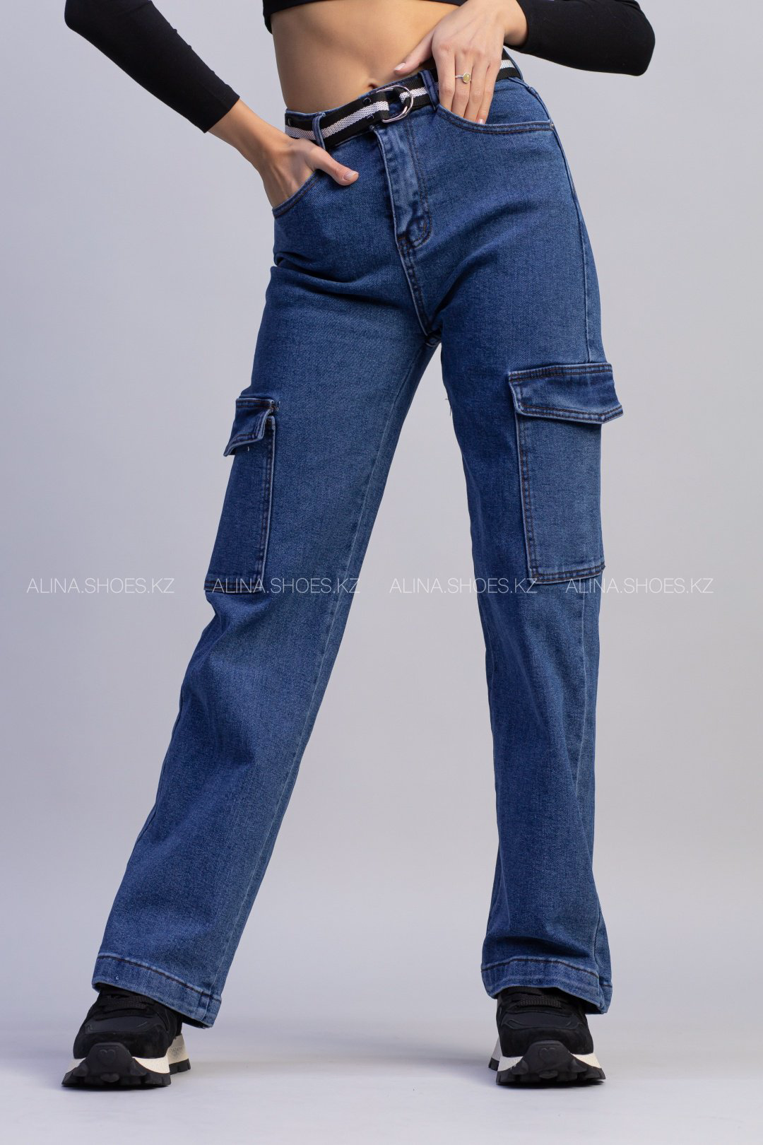 Джинсы прямые alinashoes синий купить,NaN