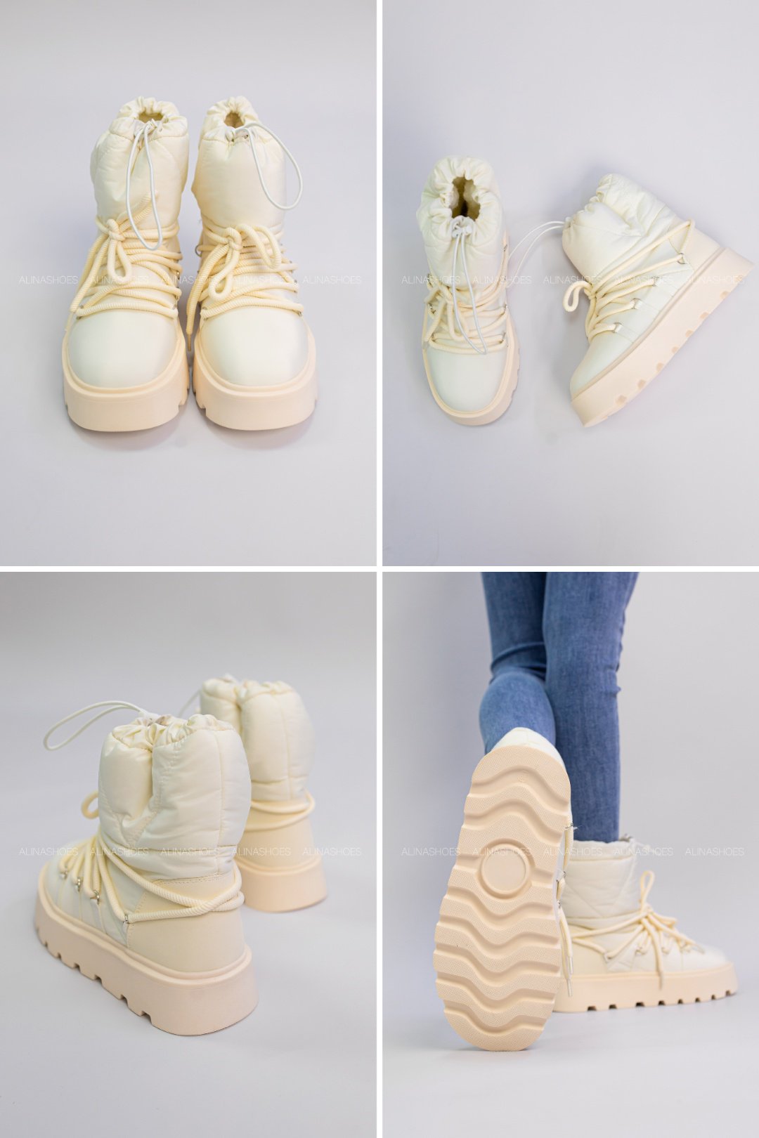 Дутики alinashoes бежевый купить,NaN