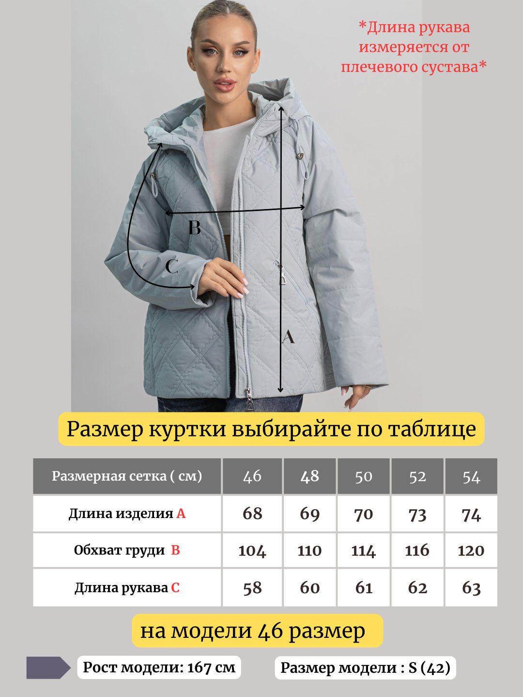 Демисезонная куртка alinashoes голубой купить,NaN