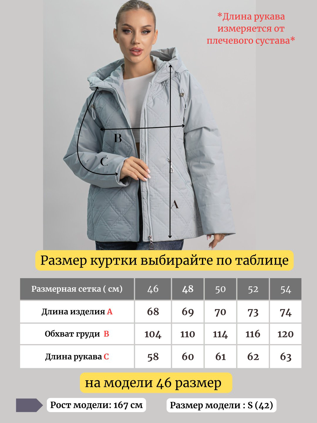 Демисезонная куртка alinashoes голубой купить,NaN