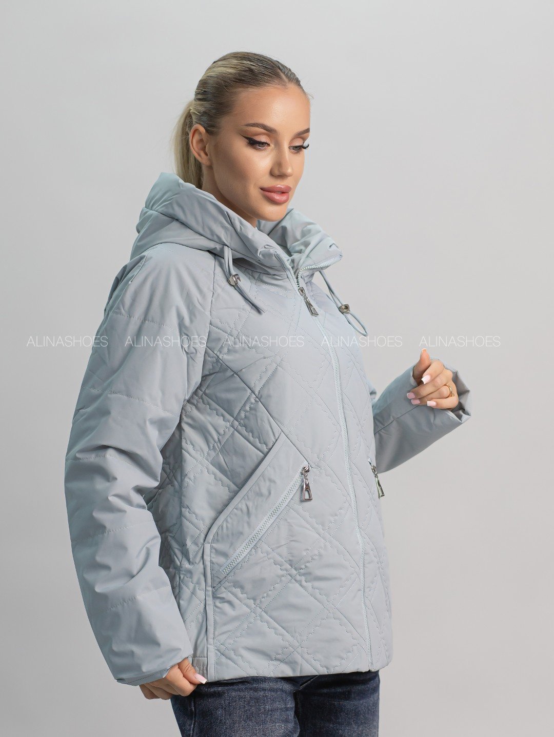 Демисезонная куртка alinashoes голубой купить,NaN