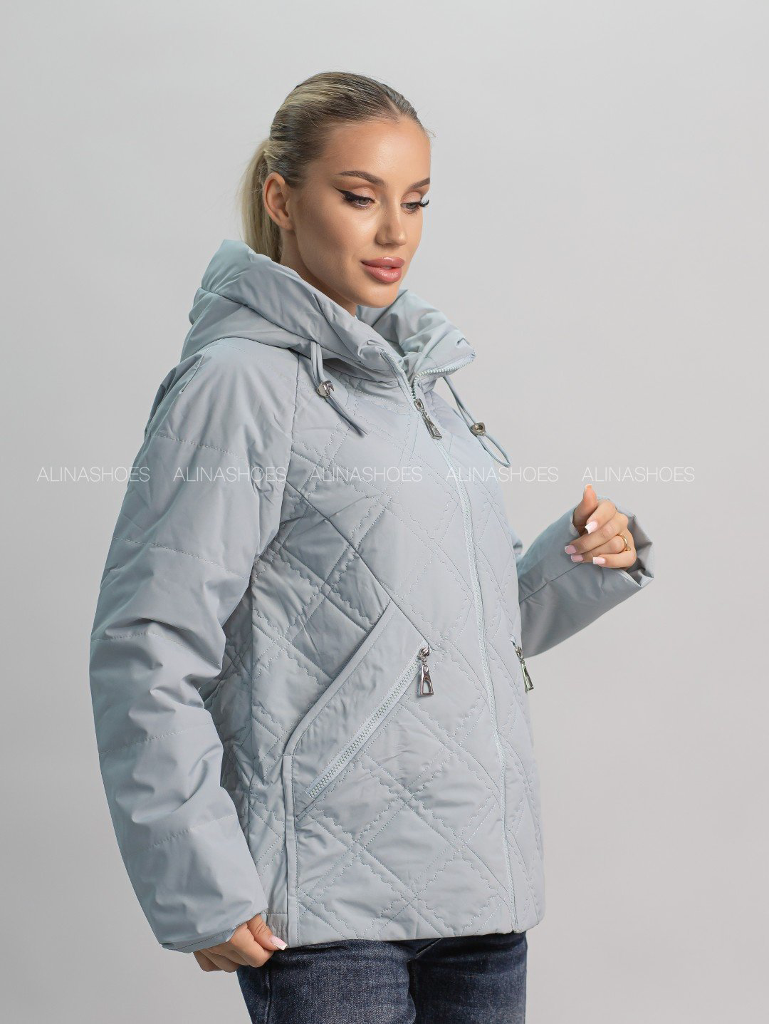 Демисезонная куртка alinashoes голубой купить,NaN