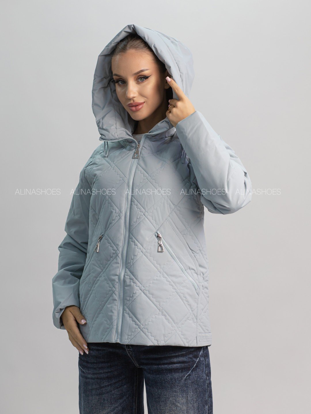 Демисезонная куртка alinashoes голубой купить,NaN