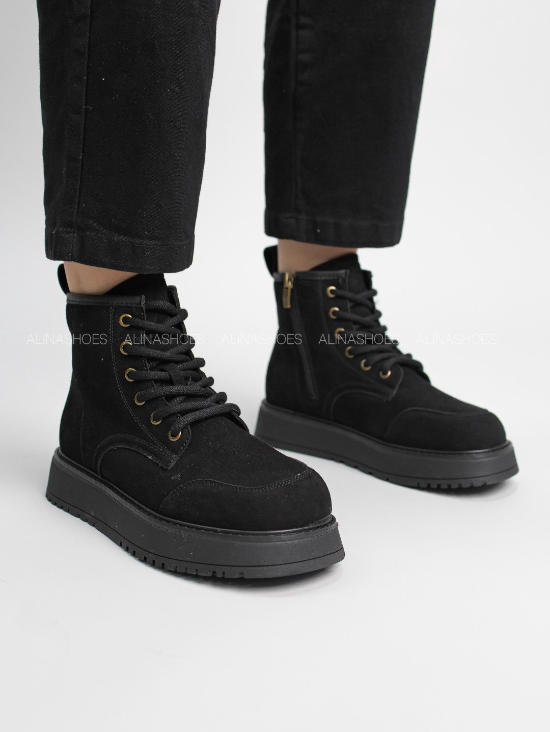 Ботинки alinashoes black 40 купить,NaN