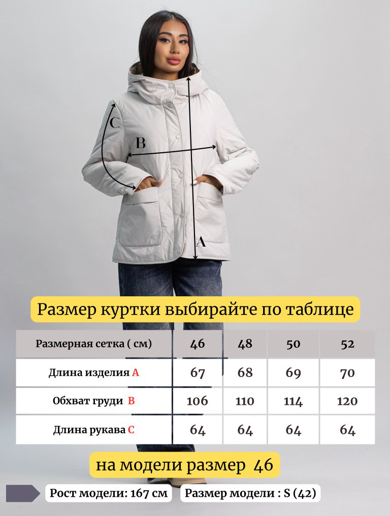 Демисезонная куртка alinashoes бежевый купить,NaN