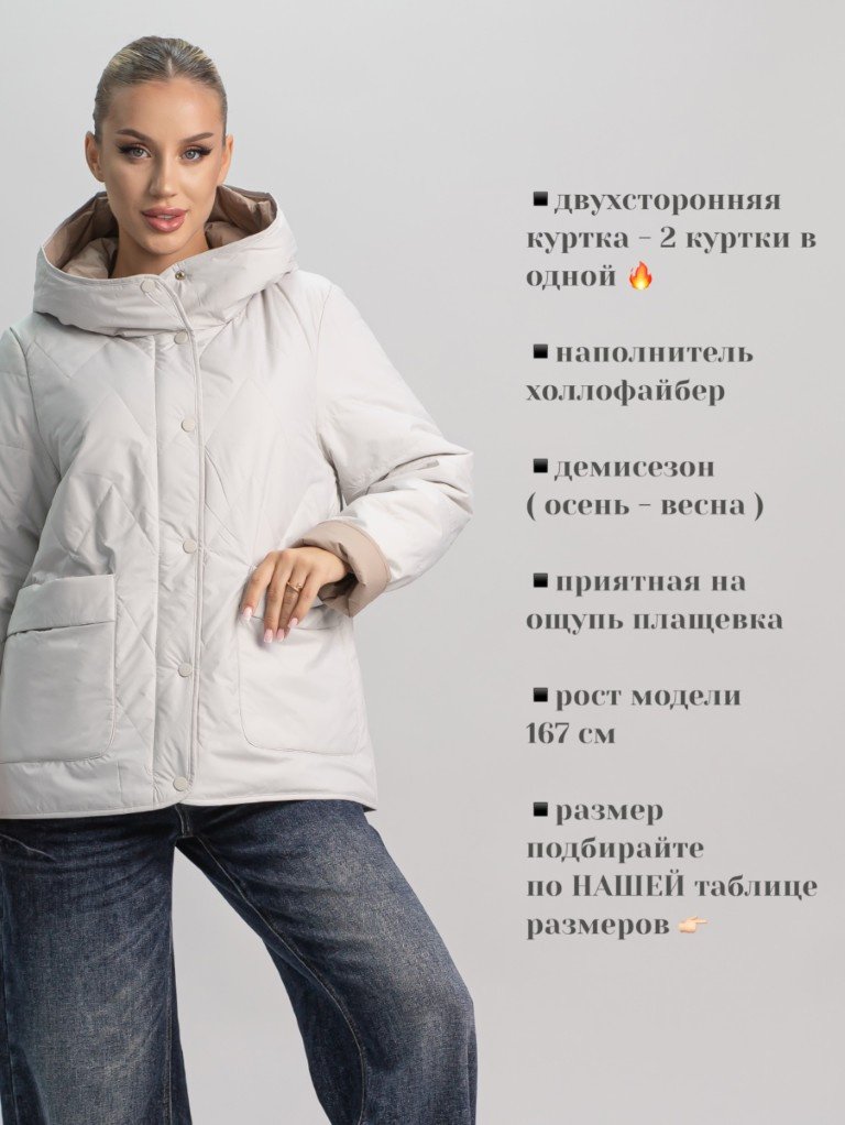Демисезонная куртка alinashoes бежевый купить,NaN