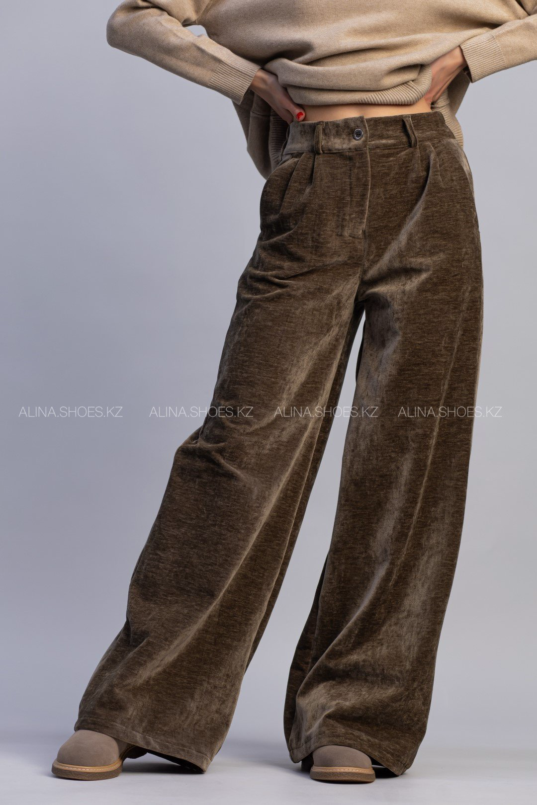 Повседневные брюки alinashoes хаки купить,NaN