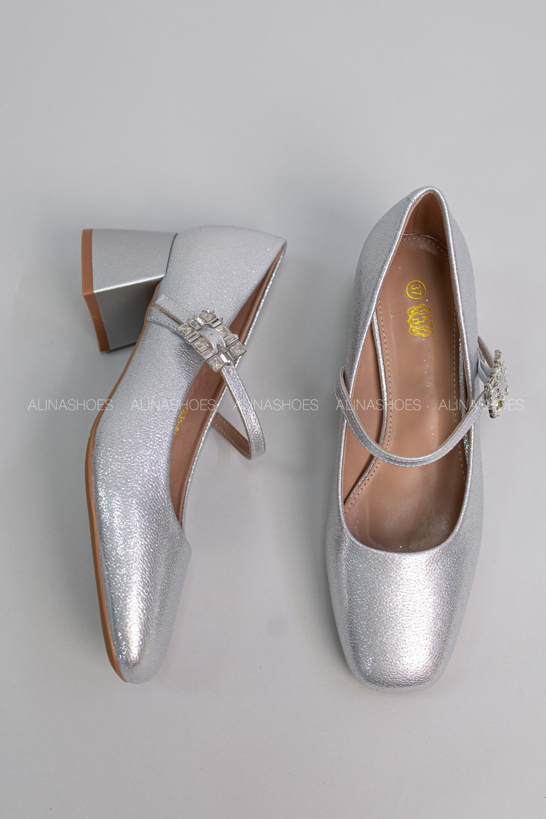 Туфли alinashoes silver 40 купить,NaN