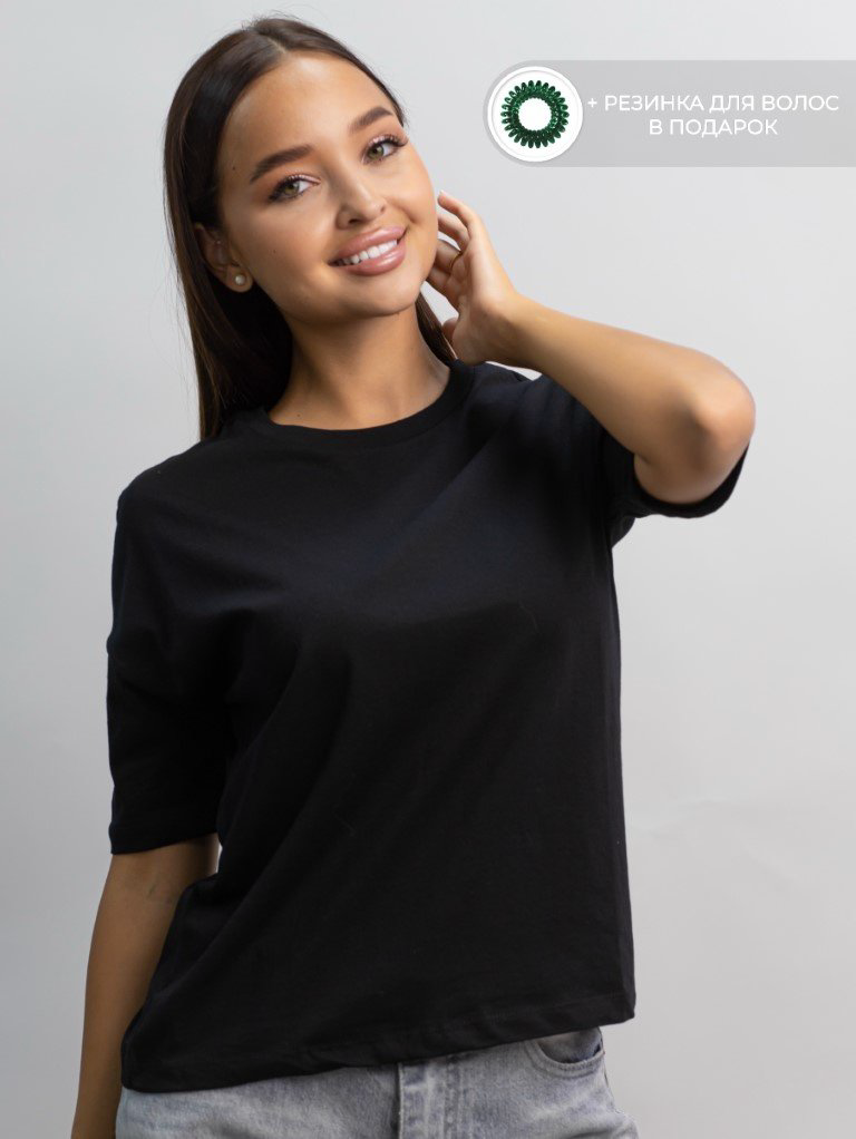 Футболка alinashoes без принта черный купить,NaN