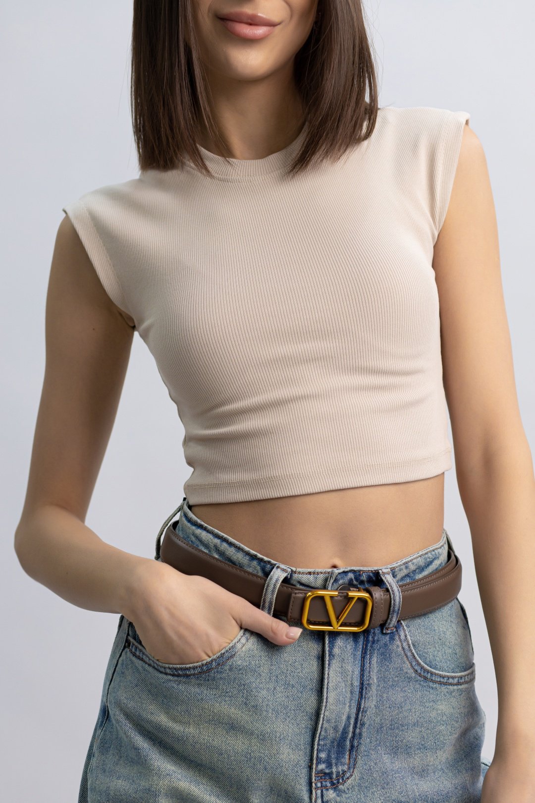 Топ alinashoes бежевый XL купить,NaN