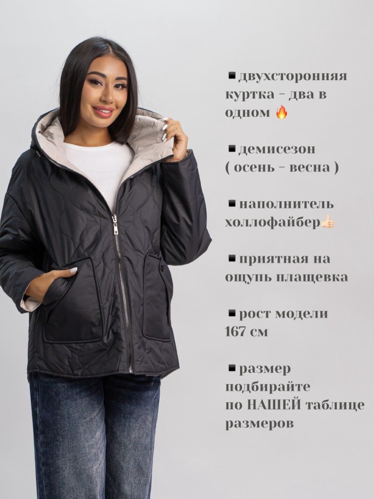 Демисезонная куртка alinashoes черный купить,NaN