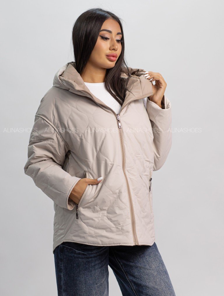 Демисезонная куртка alinashoes темно-бежевый купить,NaN