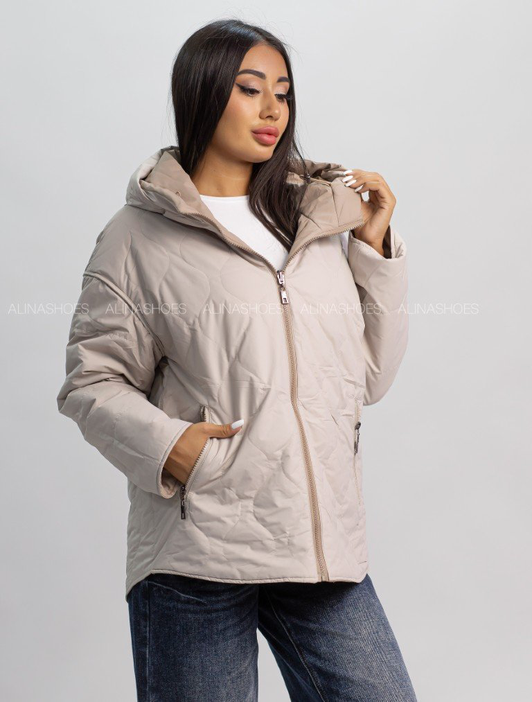Демисезонная куртка alinashoes темно-бежевый купить,NaN