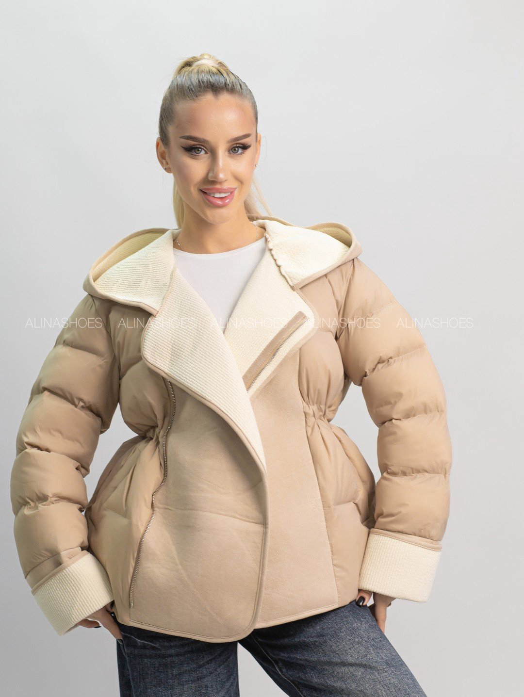 Зимняя куртка alinashoes бежевый купить,NaN