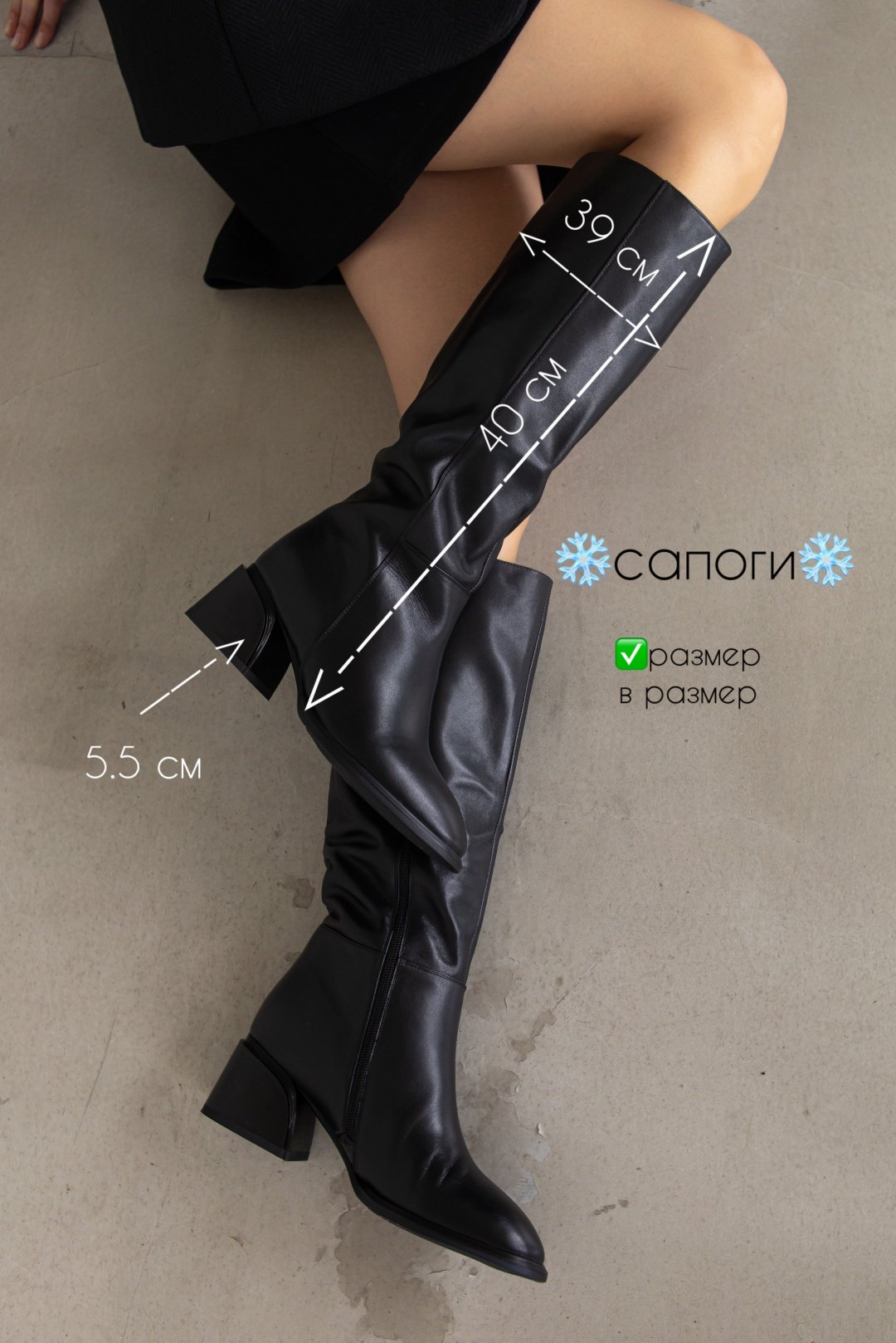 Сапоги alinashoes black 40 купить,NaN